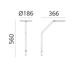 Applique*Artemide Applique murale, Vine Light Wall, , L18,6cm, H56cm - noir