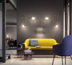 Applique murale, Visio A Full, chocolat fondant, LED, 3000K, 3673 lm, L182cm, H99cm - Masiero