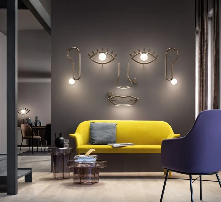 Applique murale, Visio A Full, chocolat fondant, LED, 3000K, 3673 lm, L182cm, H99cm - Masiero