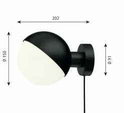 Applique murale, VL Studio, noir mat, Ø15cm, P20,1cm - Louis Poulsen