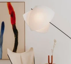 Applique*LEDS C4 Applique murale, Voiles, , LED, dim, 2700K, 2071 lm, L204,1cm, H68,3cm - blanc