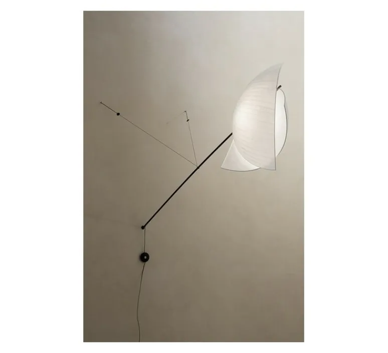 Applique*LEDS C4 Applique murale, Voiles, , LED, dim, 2700K, 2071 lm, L204,1cm, H68,3cm - blanc