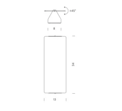 Applique murale, Volet Pivotant Double, inox, LED, 3000K, 2000lm, L34cm, H13cm - Nemo Lighting