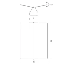 Applique*Nemo Lighting Applique murale, Volet Pivotant Plié, , L26cm, H34cm - Charlotte Perriand - noir