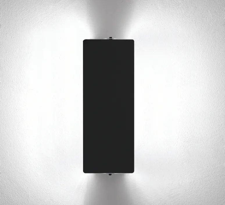 Applique*Nemo Lighting Applique murale, Volet Pivotant Double, , LED, 3000K, 2000lm, L34cm, H13cm - noir