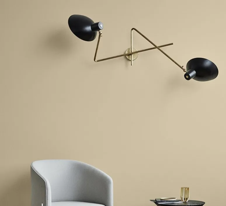 Applique*Astep Applique murale, VV Cinquanta Twin, , L113cm, H53,8cm - noir et laiton