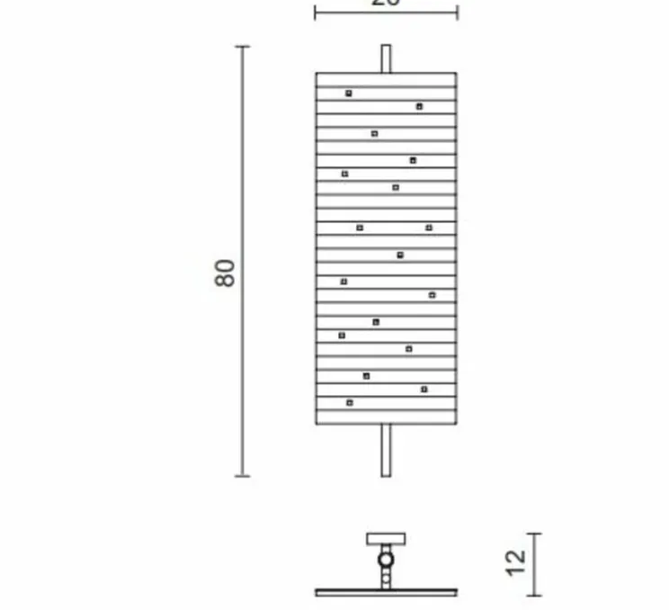Applique murale, Wallie, Blanc, Laiton, L26cm, H80cm - Tato Italia