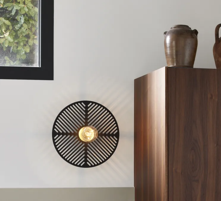 Applique murale, Waterlily, noir, Ø40cm, P11cm - Market Set