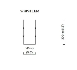 Applique*CTO lighting Applique murale, Whistler ,, IP44, L14cm, H30cm - verre soufflé, laiton