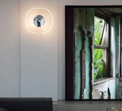 Applique murale, Yolk, transparent, opalin, H27cm - Oluce