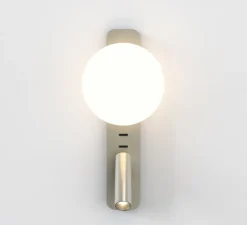 Applique*Astro Applique murale, Zeppo Reader, , L15cm, H34cm - nickel mat