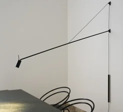 Applique, orientable, Swan, noir mat, LED, 2700K, 839lm, L10cm, H165cm - Nemo Lighting
