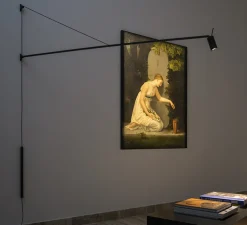Applique, orientable, Swan, noir mat, LED, 2700K, 839lm, L10cm, H165cm - Nemo Lighting