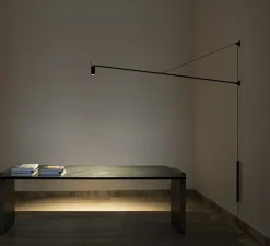 Applique, orientable, Swan, noir mat, LED, 2700K, 839lm, L10cm, H165cm - Nemo Lighting