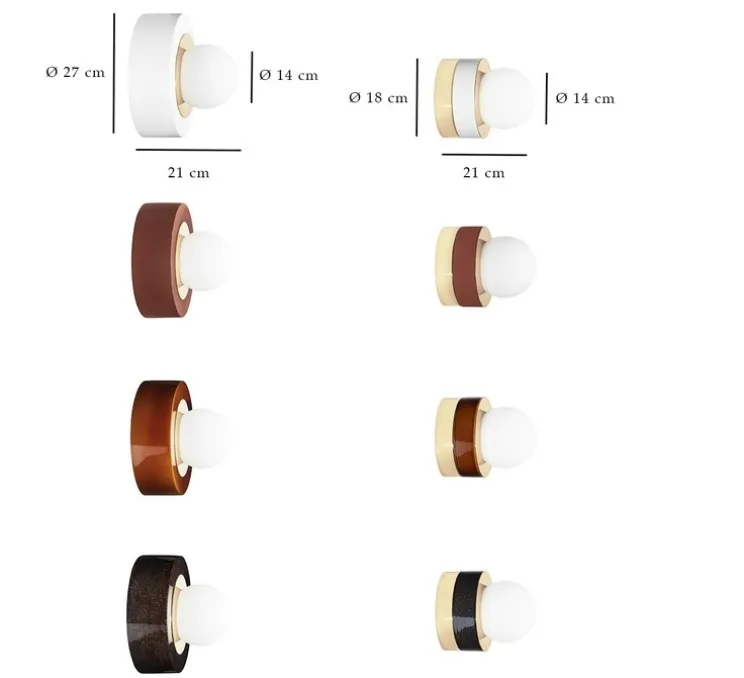 Applique ou plafonnier, 3.02, Brique, Ø27cm, H16cm - Haos