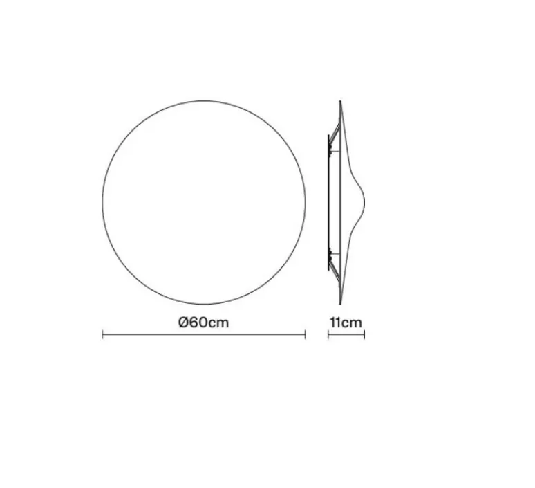 Plafonnier & Spot|Applique*Fabbian Applique ou plafonnier, Acustica F58, , IP40, LED, 2700K, 1725 lm, Ø60cm, H11cm - Ocean
