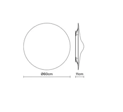 Plafonnier & Spot|Applique*Fabbian Applique ou plafonnier, Acustica F58, , IP40, LED, 2700K, 1725 lm, Ø60cm, H11cm - Béton