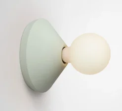 Applique|Plafonnier & Spot*Plato Design Applique ou plafonnier, Ada, , Ø17,5cm, H7,5cm - Vert menthe