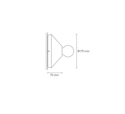 Applique|Plafonnier & Spot*Plato Design Applique ou plafonnier, Ada, , Ø17,5cm, H7,5cm - Marron