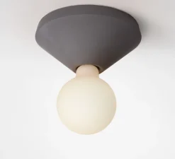 Applique ou plafonnier, Ada, Gris foncé, Ø17,5cm, H7,5cm - Plato Design