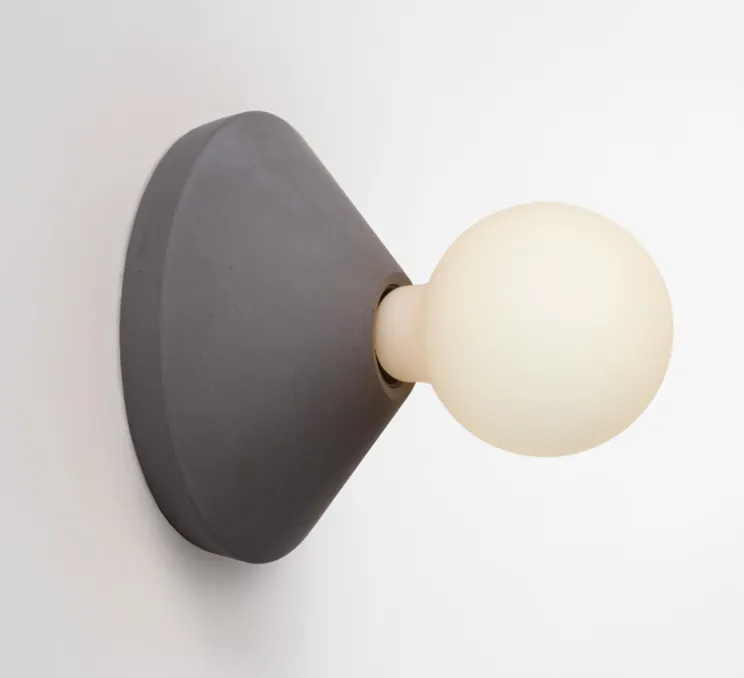 Applique ou plafonnier, Ada, Gris foncé, Ø17,5cm, H7,5cm - Plato Design