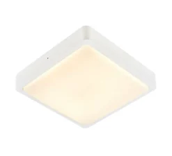 Applique ou plafonnier, Ainos, blanc, IP65, LED, dim, 3000/4000K, 1300 lm, L30cm, H6,5cm - SLV