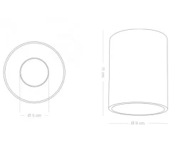 Applique ou plafonnier, Annabelle, jaune, Ø9cm, H11cm - Zangra