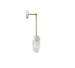 Plafonnier & Spot|Applique*Zangra Applique ou plafonnier articulable, Light.036, avec Glass004, , LED, Ø10cm, H14cm - laiton