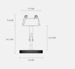 Applique|Plafonnier & Spot*Umage Applique ou plafonnier, Asteria spot, , LED, dim, 3000K, 500 lm, Ø12cm, H14,1cm - Acier brossé