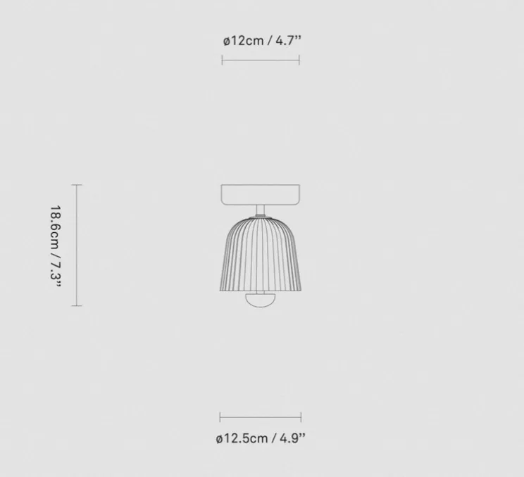 Applique ou plafonnier, Asteea, laiton satiné, Ø12,5cm, H18,6cm-Nuura