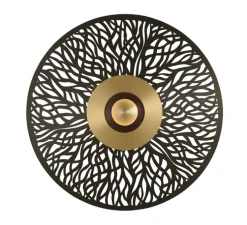 Applique ou plafonnier, Atmos Racine, graphite satiné, laiton satiné, graphite satiné, laiton satiné, LED, 2700K, 1710 lm, L83,7cm, H83,7cm - CVL