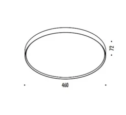 Applique ou plafonnier, Aurora, noir, LED, dim, 3000K, 2700 lm, Ø46cm, H7,2cm - Davide Groppi
