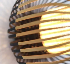 Plafonnier & Spot*Forestier Applique ou plafonnier, Bamboo Light M, noir, Ø45cm, H40cm - bambou, noir