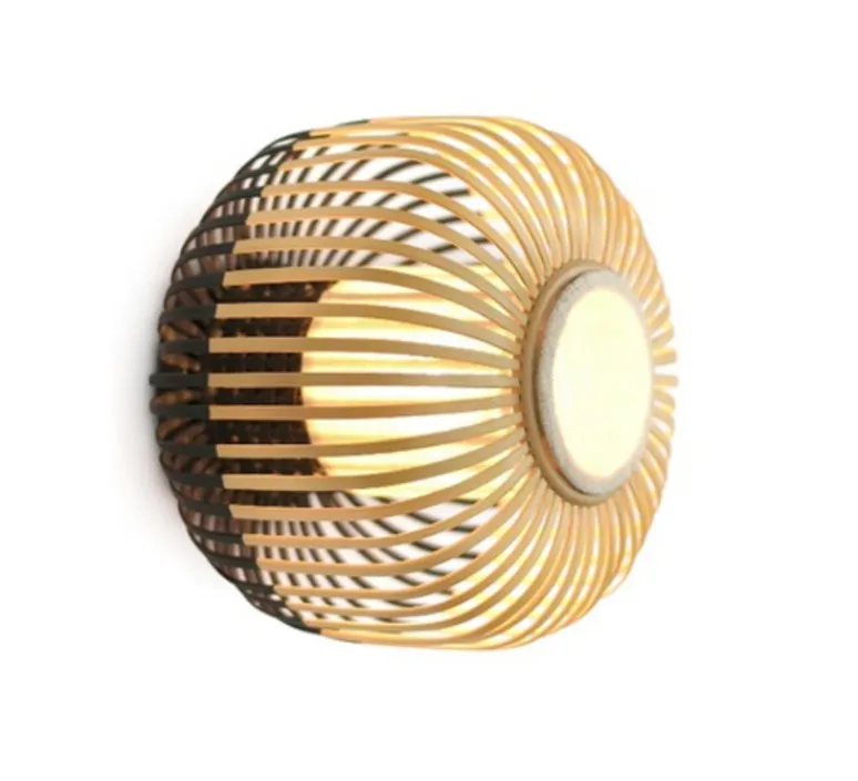 Plafonnier & Spot|Applique*Forestier Applique ou plafonnier, Bamboo Light XS, , Ø27cm, H22cm - noir