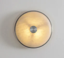 Applique|Plafonnier & Spot*Bert frank Applique ou plafonnier, Beran , , IP65, LED, 2700K, lm, L26cm, H26cm - Albâtre, nickel