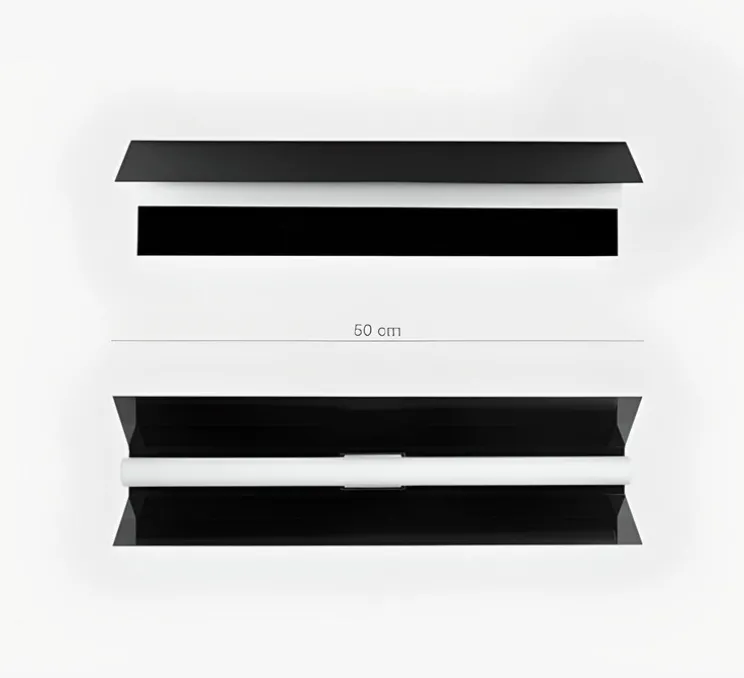 Applique ou plafonnier, Bridget 50, noir, L13,5cm, H50cm - Zangra