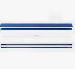 Applique ou plafonnier, Brad, bleu, L100cm, H5cm - Zangra