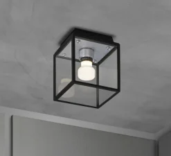 Applique|Plafonnier & Spot*Buster & Punch Applique ou plafonnier, Caged wet, petit, , IP44, L16,9cm, H17,3cm - gris acier