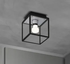 Applique|Plafonnier & Spot*Buster & Punch Applique ou plafonnier, Caged wet, petit, , IP44, L16,9cm, H17,3cm - gris acier