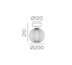 Applique|Plafonnier & Spot*MDC Applique ou plafonnier, Canica, , Ø20cm, H21cm - transparent