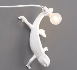Enfants|Plafonnier & Spot*Seletti Applique ou plafonnier caméléon, Chameleon Lamp Going Down, , L21cm, H10cm - blanc