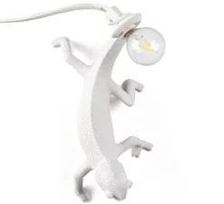 Enfants|Plafonnier & Spot*Seletti Applique ou plafonnier caméléon, Chameleon Lamp Going Down, , L21cm, H10cm - blanc