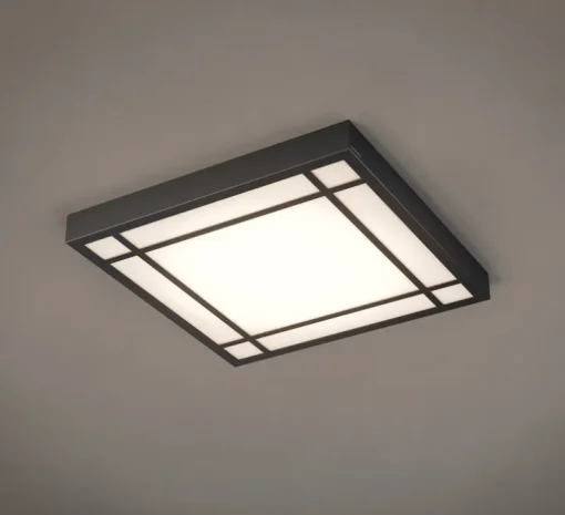 Applique ou plafonnier, Claustral 600, noir, LED, dim, 3000K, 3800 lm, L60cm, H60cm - Raphaël Armand