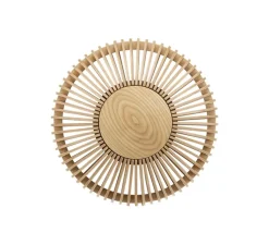 Applique ou plafonnier, Clava Up, chêne naturel, Ø35cm, H16cm - Umage