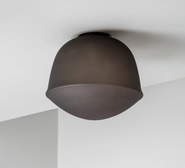 Applique ou plafonnier, Contour 225, base mini, gris ardoise, LED, 2700K, Ø22,5cm, H19,5cm - A-N-D