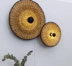 Plafonnier & Spot|Applique*Faro Applique ou plafonnier, Costas 400 H140, , Ø40cm, P14cm - noir mat