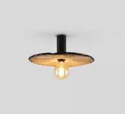 Plafonnier & Spot|Applique*Faro Applique ou plafonnier, Costas 400 H140, , Ø40cm, P14cm - noir mat