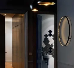 Applique|Plafonnier & Spot*Le Deun Applique ou plafonnier, Curve 60, avec alimentation déportée, , LED, dim, 2700K, 1056 lm, Ø62cm, H8cm - noir