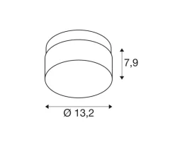 Plafonnier & Spot|Applique*SLV Applique ou plafonnier, Cyft, noir, IP44, LED, dim, 2700-3000-4000K, 330 / 350 / 380 lm, Ø13,2cm, H7,9cm - transparent