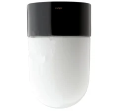 Plafonnier & Spot*Zangra Applique ou plafonnier de salle de bain, Light.O.005, avec Glass 10, , IP54, H8,5cm, Ø8,5cm - noir